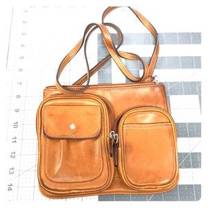 Fossil leather crossbody